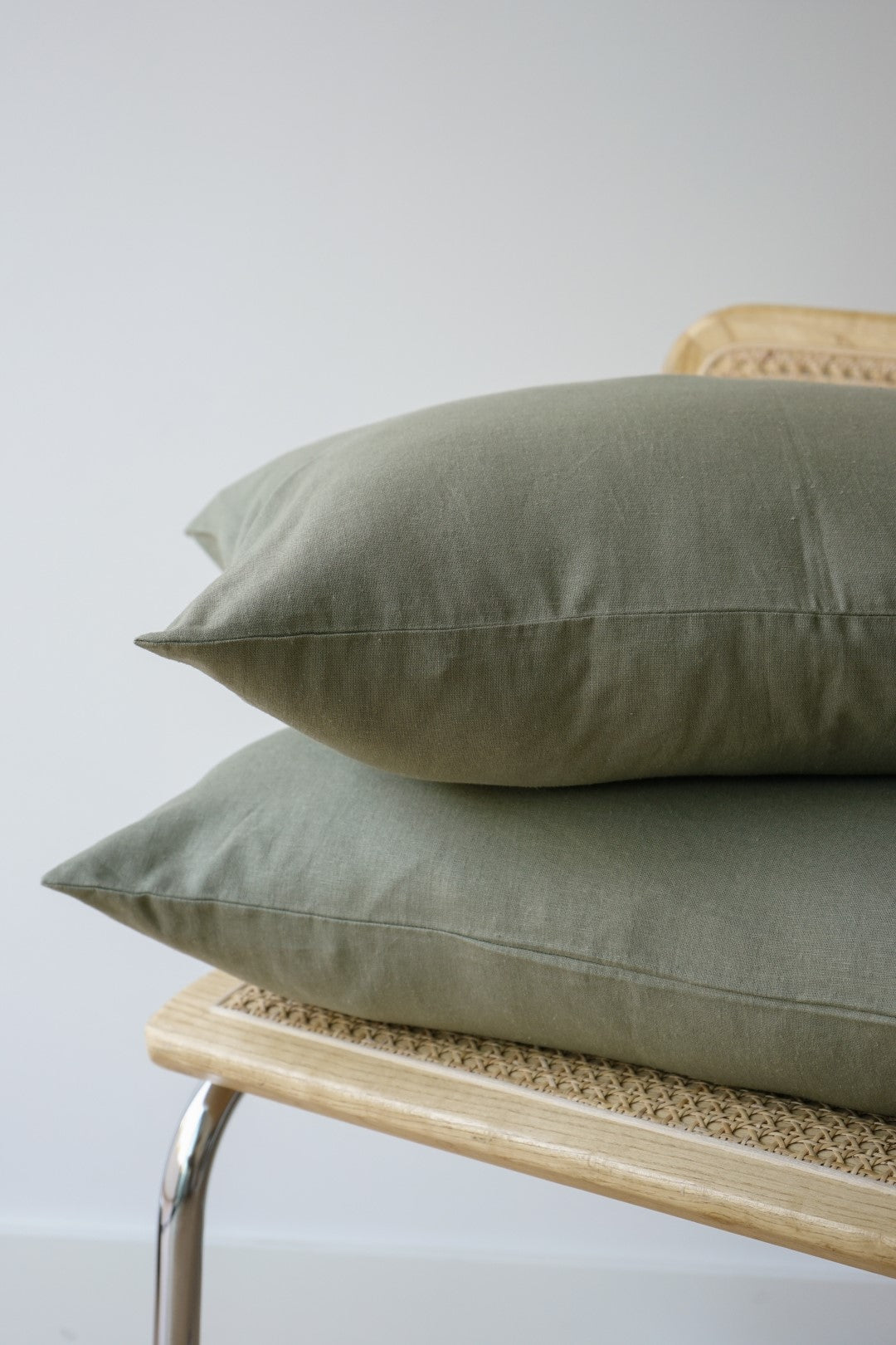 Cushion Cover | Green | Eco Fabric | Japandi Style